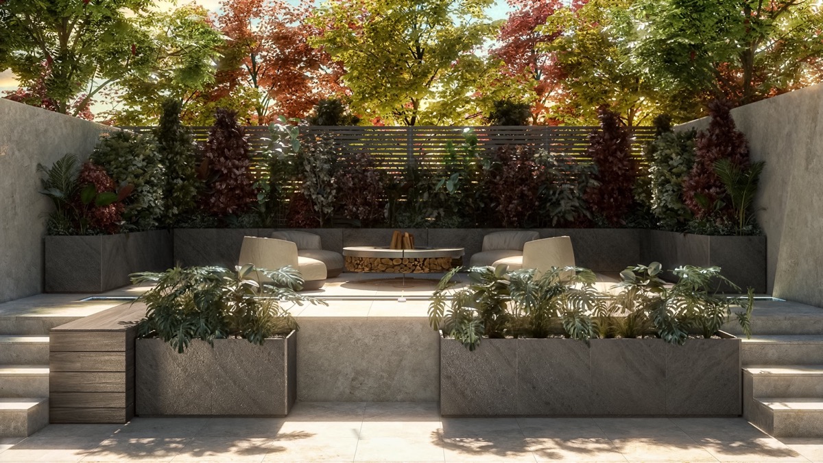 Porcelán kőedény virágtartó – szürke